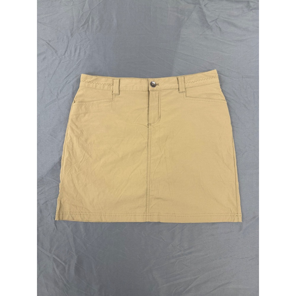 Eddie Bauer Travex Women 6 Tan Skort Hiking Travel Outdoor Nylon Spandex Khaki
